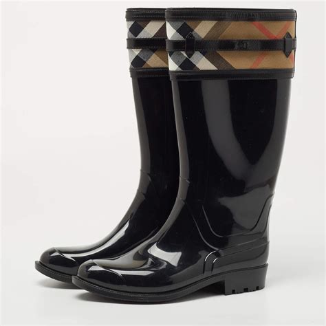 burberry rain boots crosshill house check|Burberry Rain Boots .